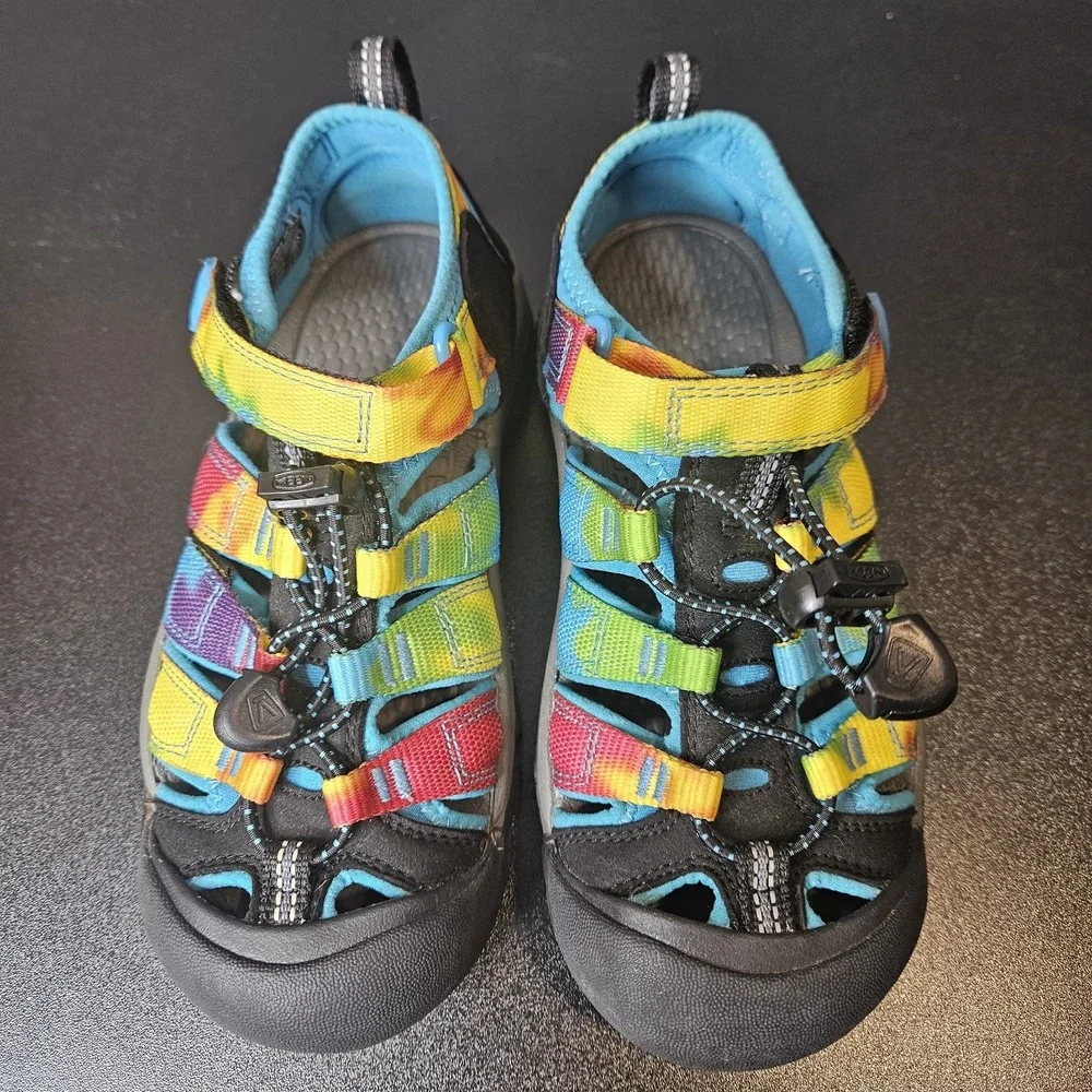 Keen Big Kids Newport H2 Sandal Rainbow Tie Dye Unisex Size 1 Outdoor Water Hike - Picture 3 of 7